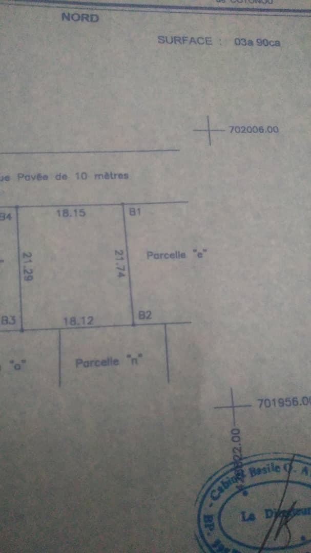 Vente d'un Terrain à 65.000.000 FCFA  : Littoral-Cotonou (Fidjrossè)