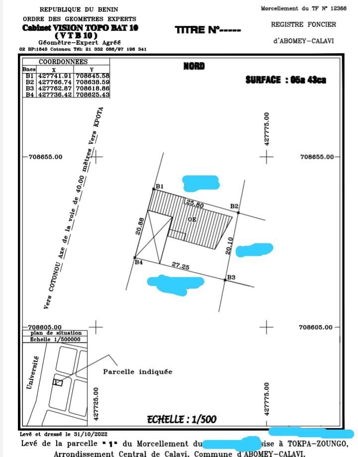 Vente d'un Immeuble : Atlantique-Abomey-Calavi (Calavi)