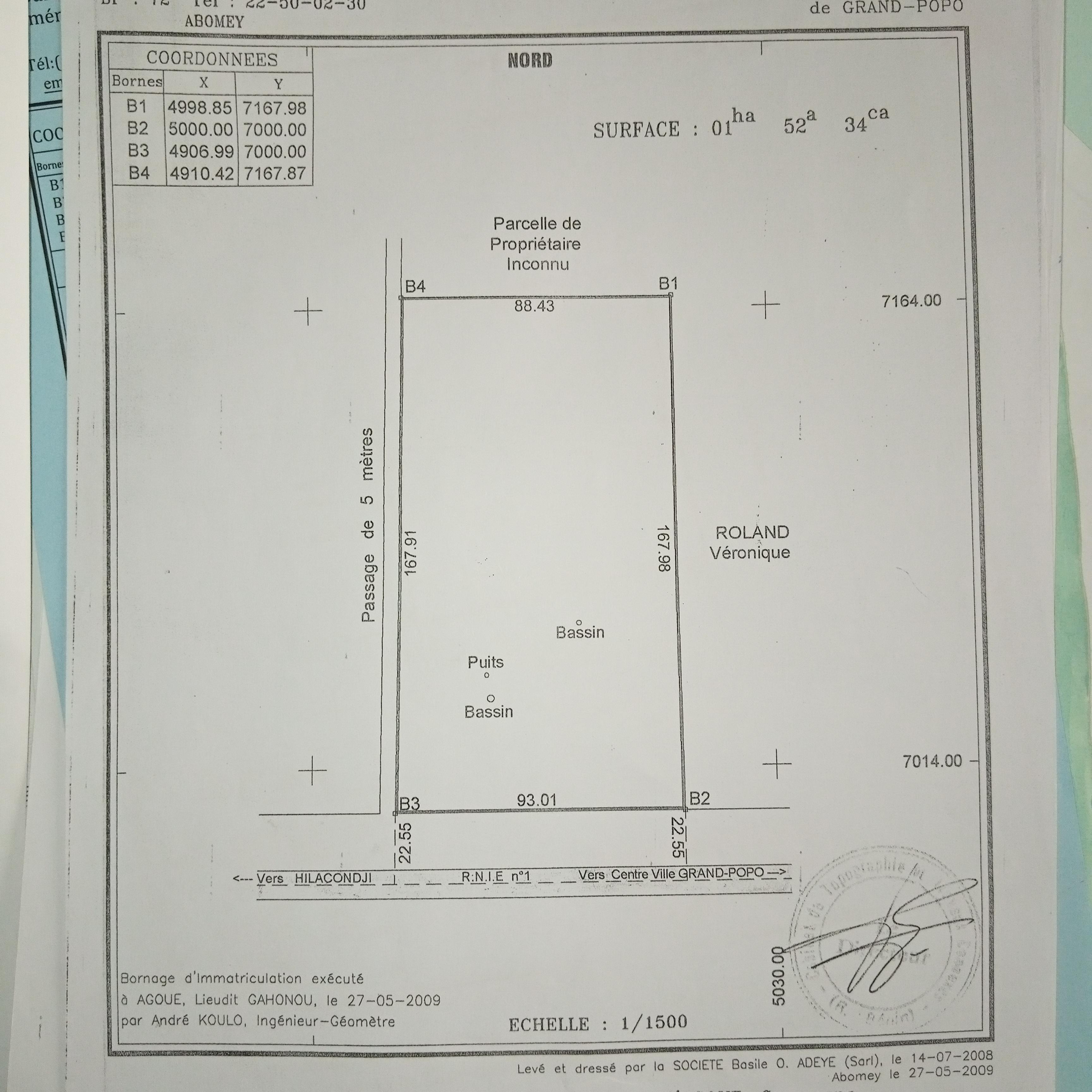 Vente d'un Terrain à 150.000.000 FCFA  : Mono-Grand-Popo (AGOUE GAHONOU)