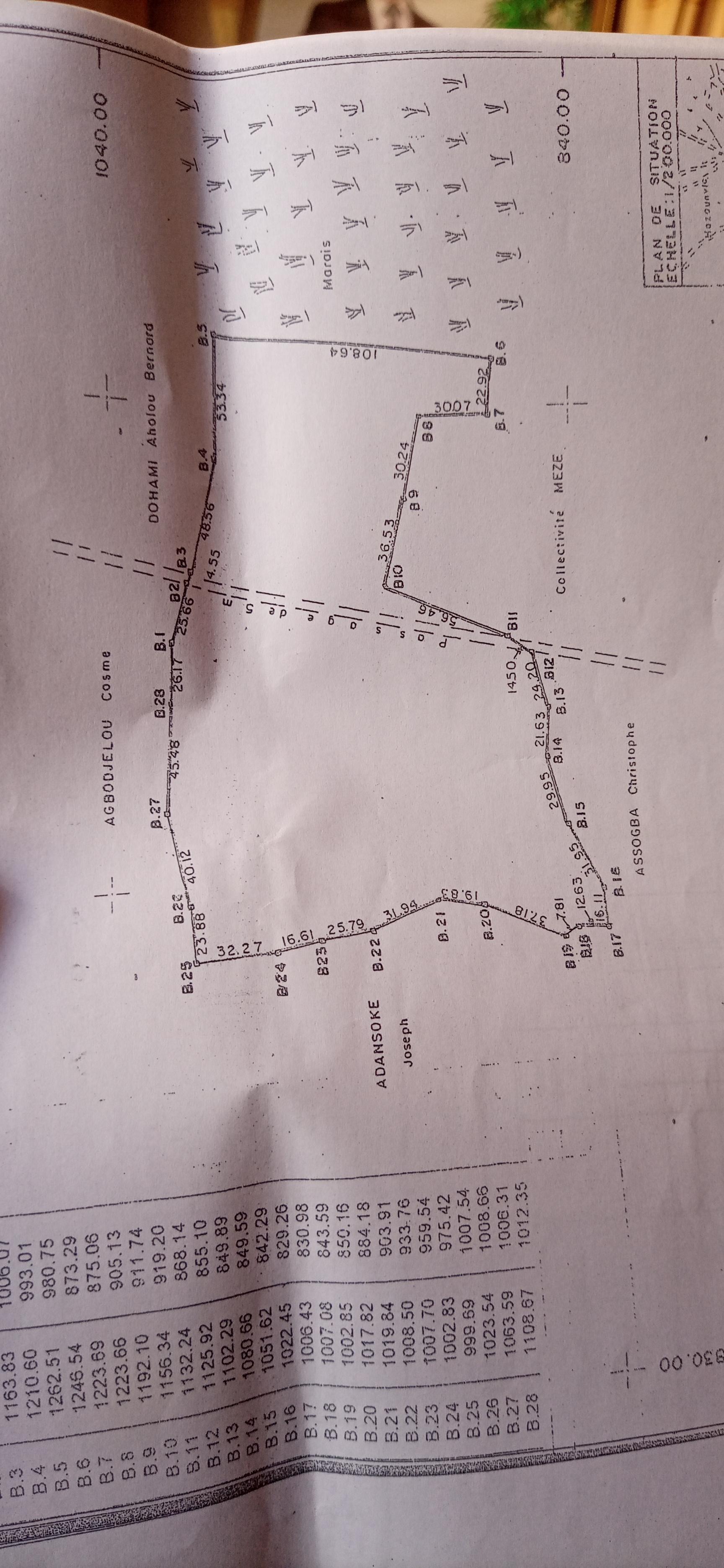 Vente d'un Terrain à 10.000.000 FCFA  : Atlantique-Abomey-Calavi (TOGBA )