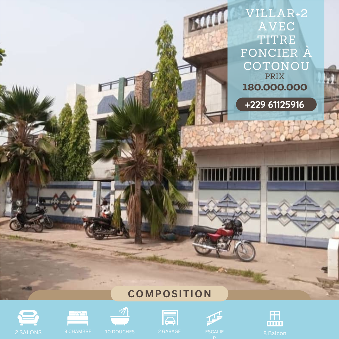 Vente d'une Maison / Villa : Littoral-Cotonou (Wologuede)