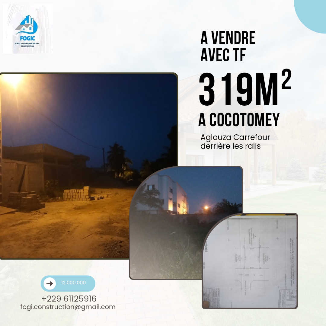 Vente d'un Terrain : Littoral-Cotonou (COCOTOMEY )